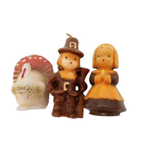 Gurley's Holiday Vintage Gurley Set Of 3 Thanksgiving Holiday